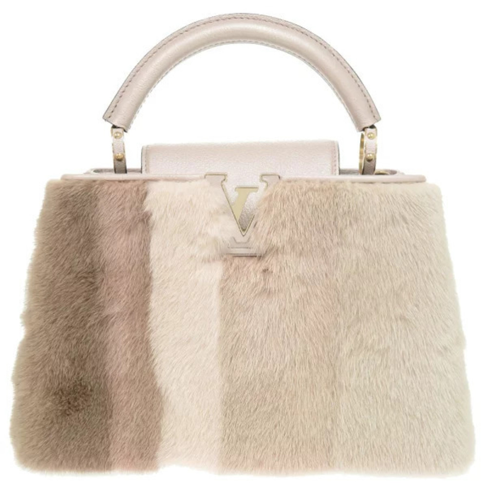 Louis Vuitton Capucines Mink Pink Handbag LV